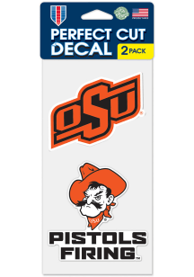 Oklahoma State Cowboys 4x4 2 Pack Auto Decal - Orange