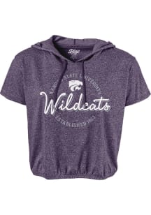 K-State Wildcats Womens Purple Clear Coat Hood Short Sleeve T-Shirt