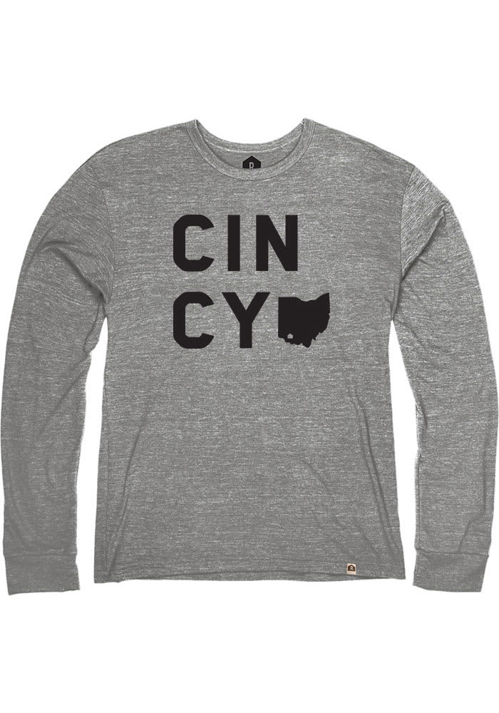 Cincinnati Heather Grey CINCY Home Long Sleeve T Shirt