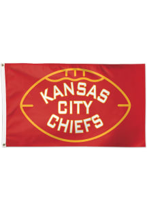 Kansas City Chiefs Football Deluxe 3x5 Red Silk Screen Grommet Flag