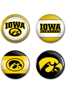 Yellow Iowa Hawkeyes 4pk Button