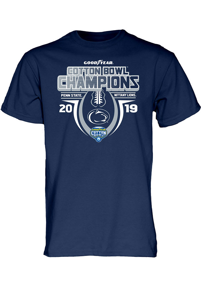 Penn State Nittany Lions Navy Blue 2019 Cotton Bowl Champions Short Sleeve T Shirt