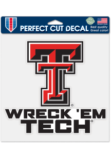 Texas Tech Red Raiders 8x8 Auto Decal - Red