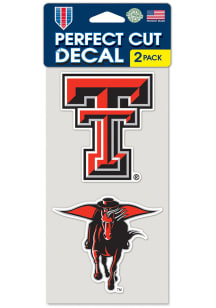 Texas Tech Red Raiders 4x4 2 Pack Auto Decal - Red