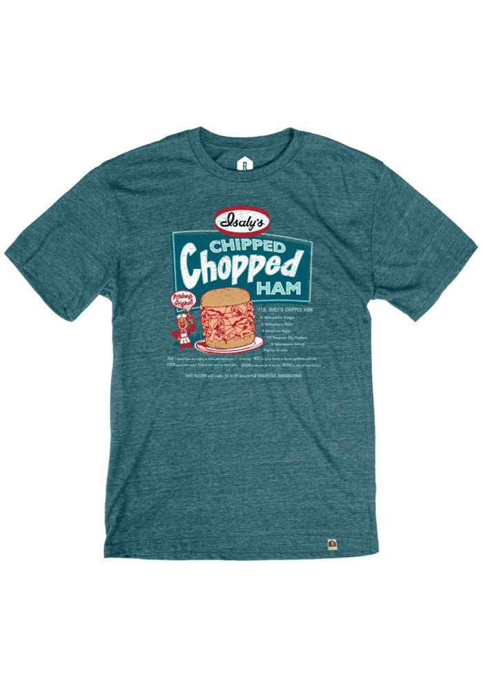 Isalys Heather Teal Vintage Chipped Recipe Short Sleeve T Shirt