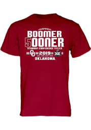 Oklahoma Sooners Crimson 2019 Big 12 Football Conference Champions Short Sleeve T Shirt