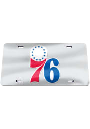 Philadelphia 76ers Team Logo Silver Car Accessory License Plate