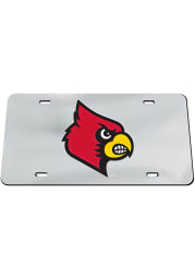 Louisville Cardinals Team Logo Silver Car Accessory License Plate