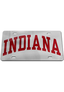 Indiana Hoosiers Team Logo Silver Car Accessory License Plate