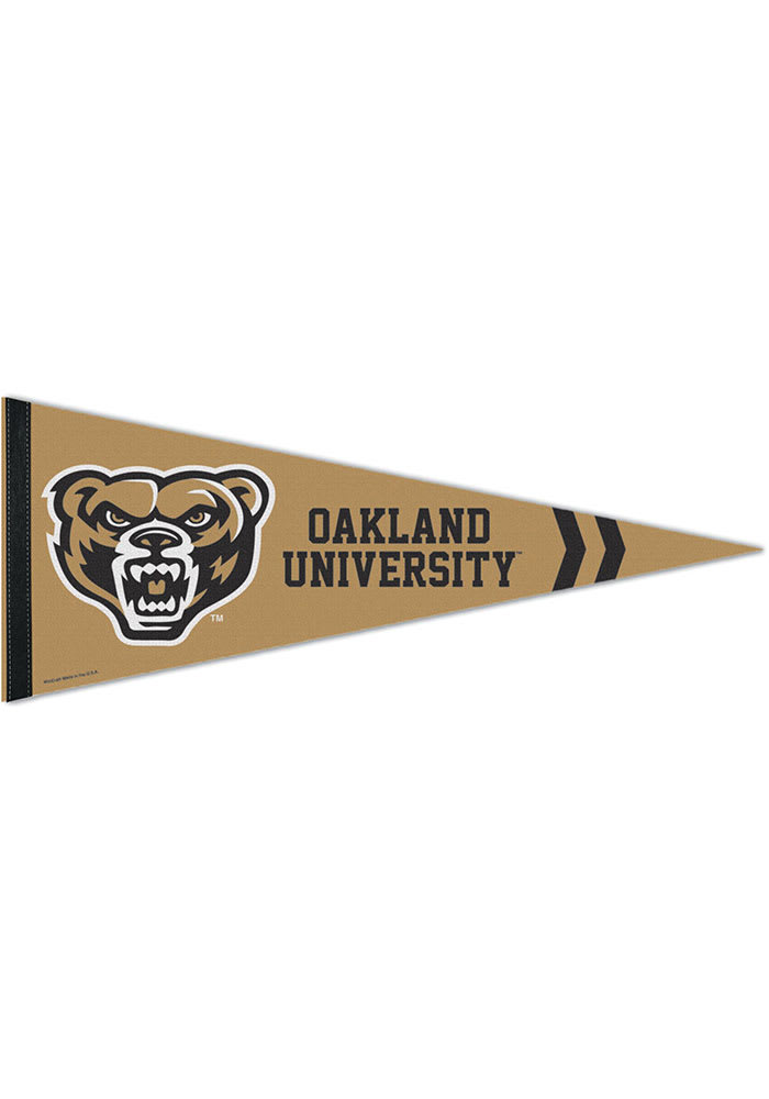 Oakland University Golden Grizzlies 12X30 Premuim Pennant