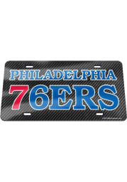 Philadelphia 76ers Carbon Fiber Car Accessory License Plate