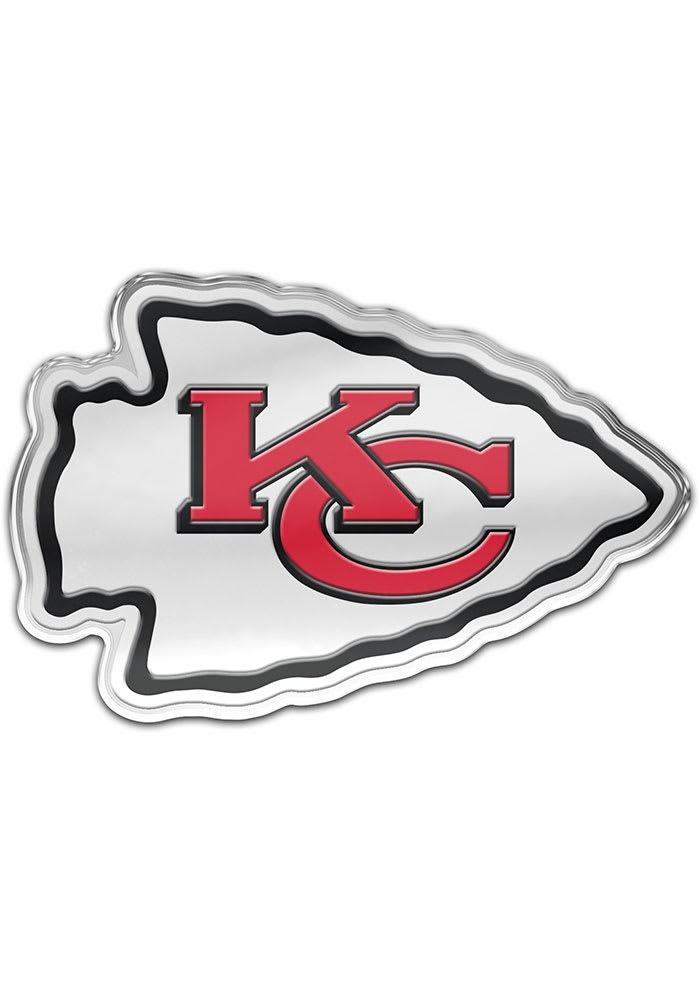 Kansas City Chiefs State Shaped Car Emblem - Red