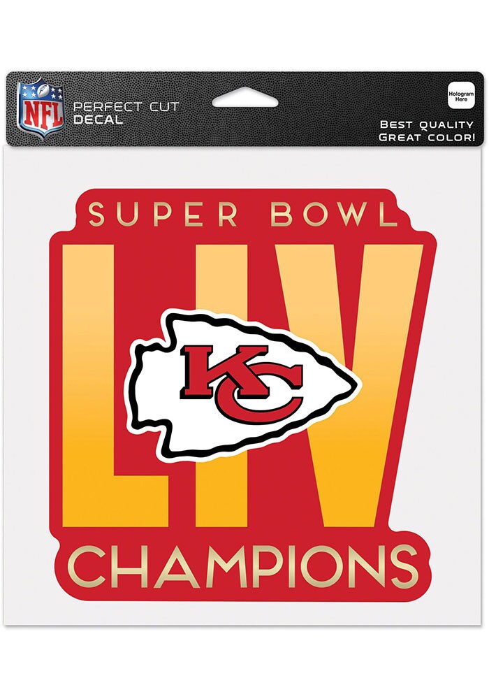 Kansas City Chiefs Super Bowl LIV Champions 8x8 Auto Decal - Red