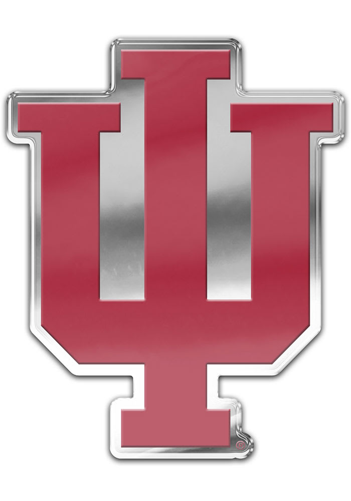 Indiana Hoosiers Auto Badge Car Emblem - Red