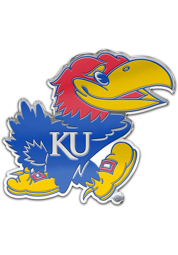 Kansas Jayhawks Auto Badge Car Emblem - Blue