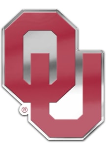 Oklahoma Sooners Auto Badge Car Emblem - Red