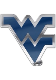 West Virginia Mountaineers Auto Badge Car Emblem - Blue