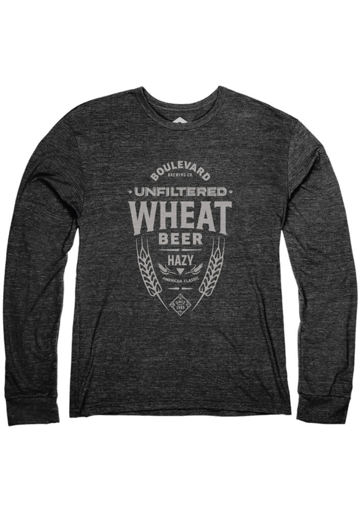 Boulevard Heather Black Wheat Label Long Sleeve T Shirt