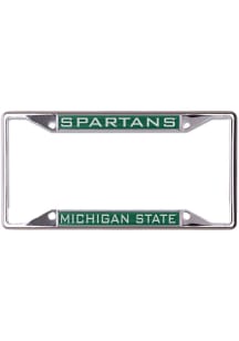 Michigan State Spartans Green  Metallic Inlaid License Frame