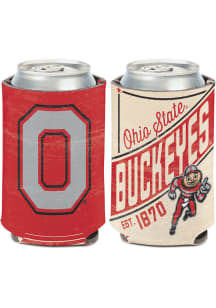 Red Ohio State Buckeyes 12 oz Can Coolie