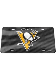 Pittsburgh Penguins Carbon Fiber Car Accessory License Plate
