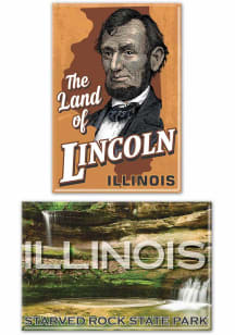 Chicago Land of Lincoln 2pk Magnet