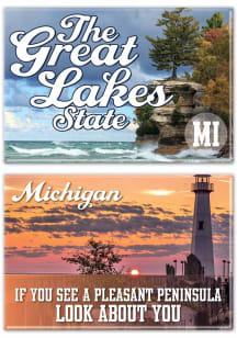 Michigan The Great Lakes 2pk Magnet