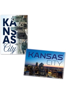 Kansas City Skyline 2pk Magnet
