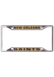 New Orleans Saints Metallic Inlaid License Frame
