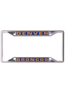 Denver Broncos Metallic Inlaid License Frame