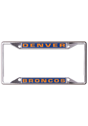 Denver Broncos Metallic Inlaid License Frame