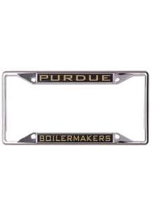 Purdue Boilermakers Black  Metallic Inlaid License Frame
