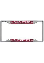Ohio State Buckeyes Metallic Printed License Frame