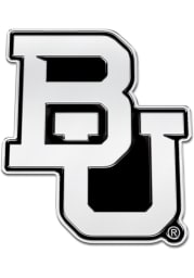 Baylor Bears BU Logo Car Emblem - Silver