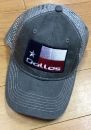 Dallas Ft Worth State Badge Scout Meshback Adjustable Hat - Charcoal