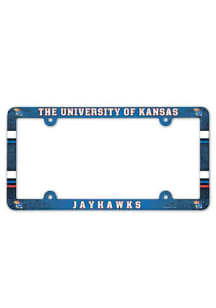 Kansas Jayhawks Full Color Plastic License Frame