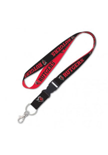 Red  Rutgers Scarlet Knights 2 Color Buckle Red Lanyard