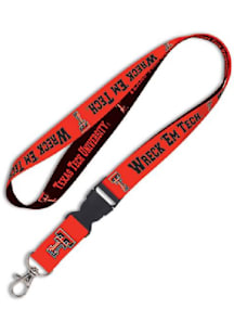Texas Tech Red Raiders 2 Color Buckle Red Lanyard - Red