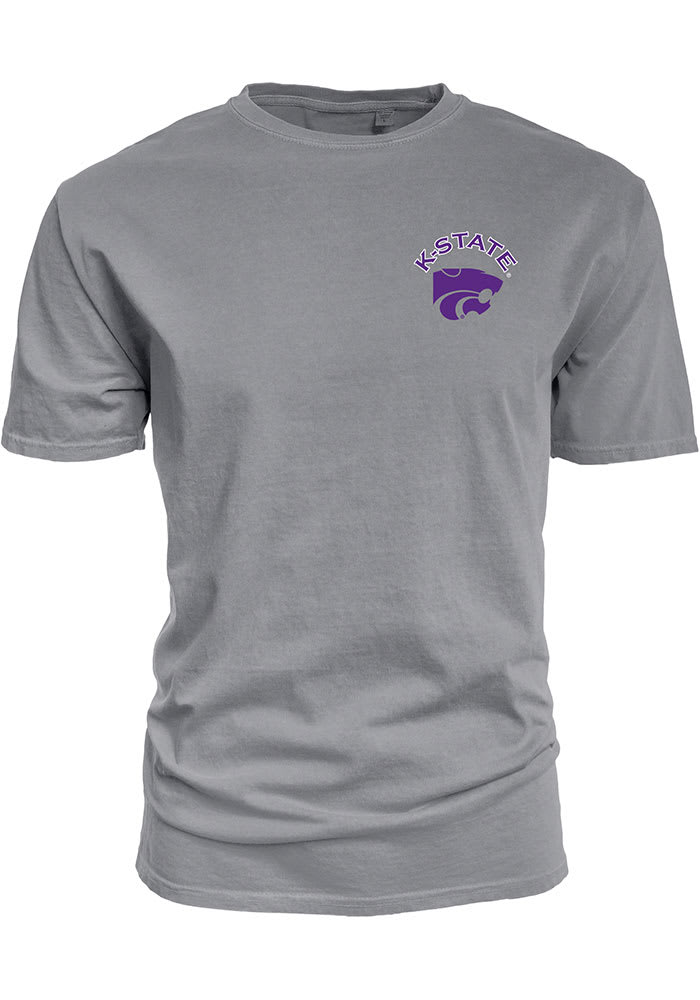 K-State Wildcats Womens Charcoal 2019 Big 12 Champions Short Sleeve T-Shirt