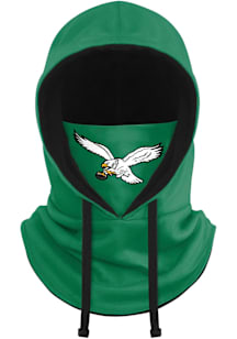 Forever Collectibles Philadelphia Eagles Kelly Green Retro Drawstring Hooded Gaiter Mens Knit Hat