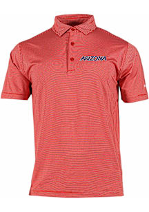 Columbia Arizona Wildcats Mens Red Heat Seal Double Hit Short Sleeve Polo