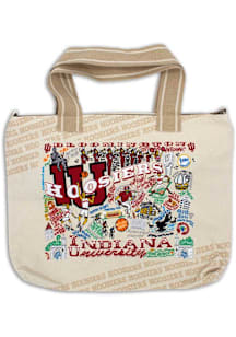 Indiana Hoosiers White 14x18 Canvas Tote