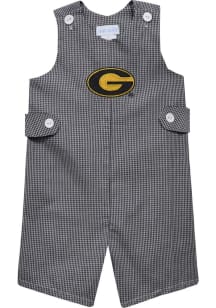 Vive La Fete Grambling State Tigers Toddler Black Gingham Overalls