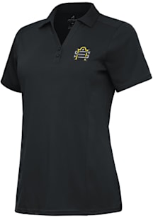 Antigua San Antonio Brahmas Womens Dark Grey Alternate Tribute Short Sleeve Polo Shirt