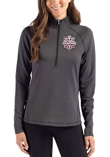 Cutter and Buck Indiana Hoosiers Womens Black 2025 CFP National Champions Pehastin Qtr Zip
