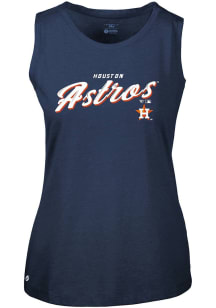 Levelwear Houston Astros Womens Navy Blue Macy Prospect Tank Top