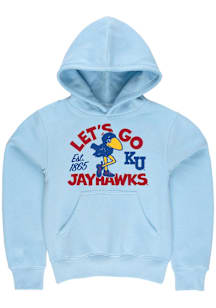 Summit Sportswear Kansas Jayhawks Youth Light Blue Team Graphic Long Sleeve Hoodie
