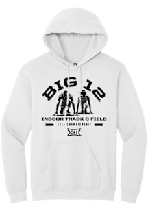 Summit Sportswear Big 12 Mens White 2026 Indoor Track & Filed Championship Long Sleeve Hoodie