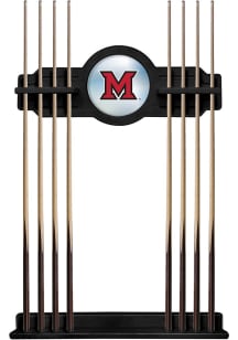 Miami RedHawks Solid Wood Cue Rack Pool Table