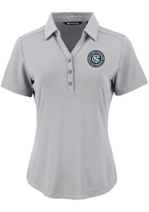 Cutter and Buck New York City FC Womens Grey Forge Eco Polo Short Sleeve Polo Shirt